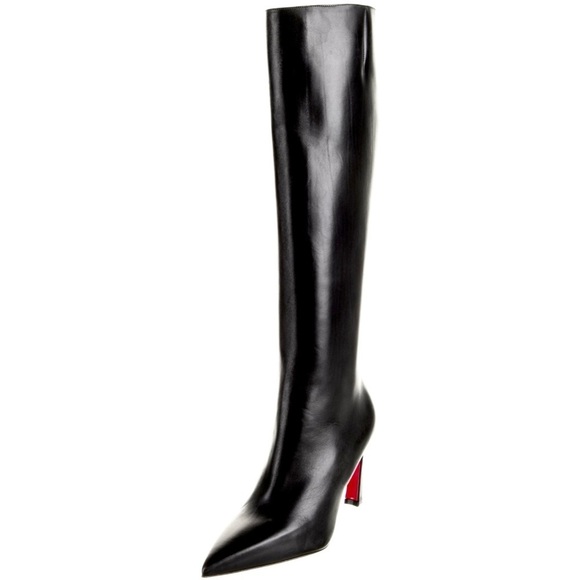 Christian Louboutin Condora Boota 85mm knee high boots black calf leather EU37.5 - Picture 8 of 16